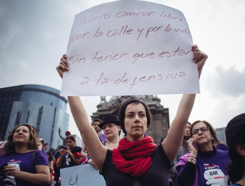 Manifestación contra la violencia de género en España