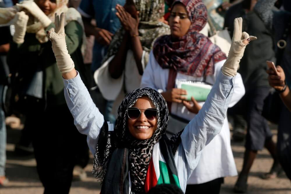Manifestación por los derechos de la mujer en Jartum, Sudán