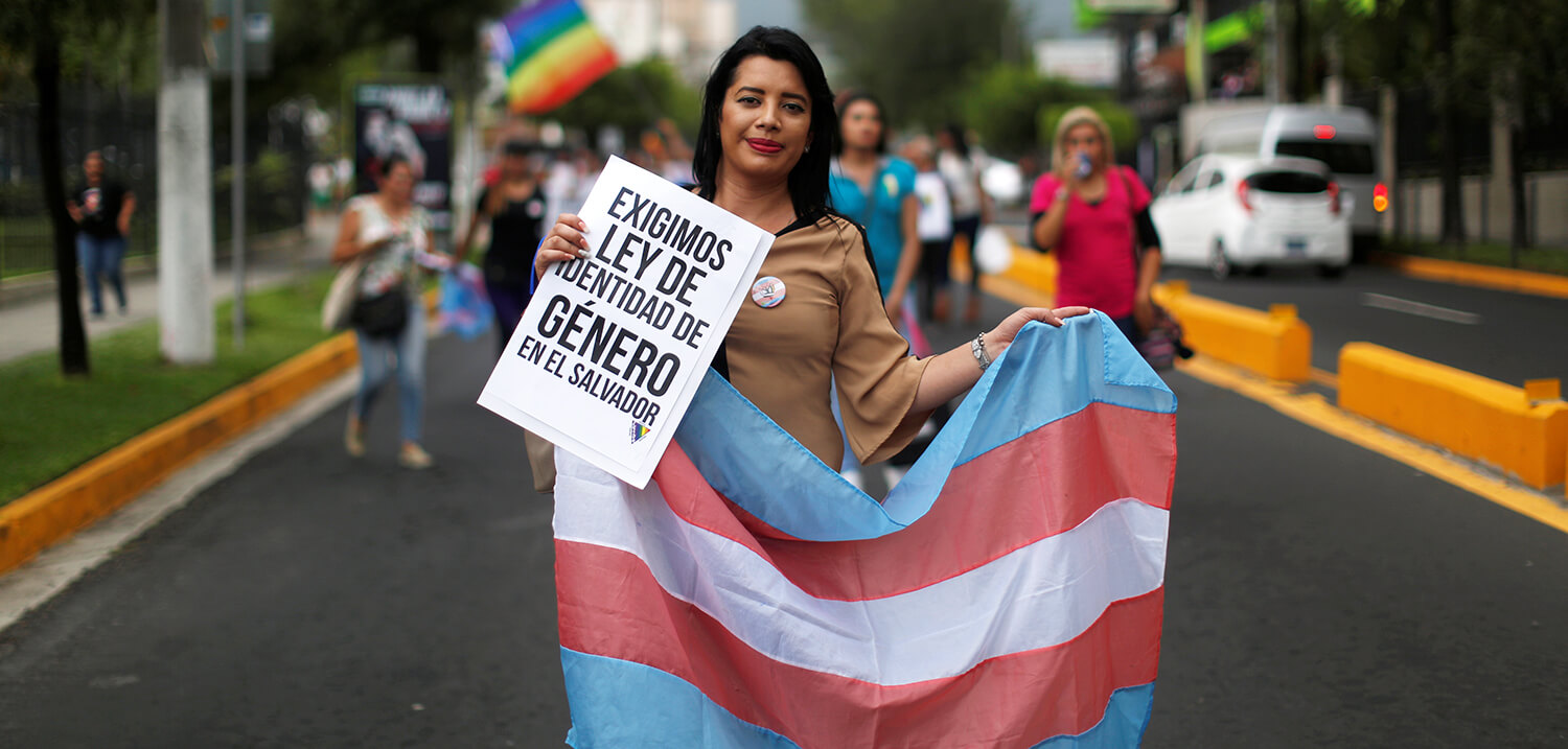 Marcha para conmemorar el Día Internacional contra la Homofobia, Transfobia y Bifobia en San Salvador, 17 de mayo de 2019