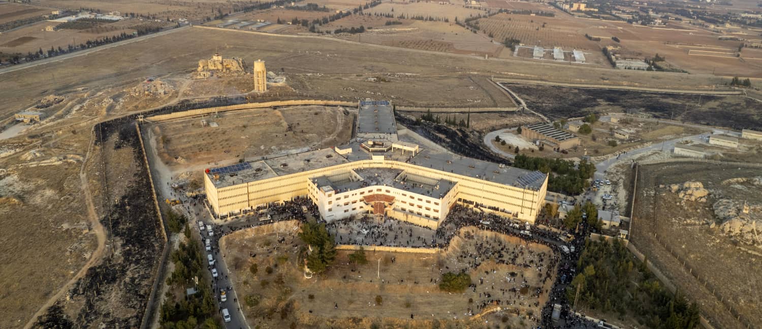 Vista aérea de la cárcel de Saydnaya