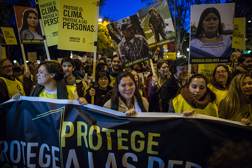 Manifestación contra el cambio climático celebrada el 6 de diciembre en Madrid