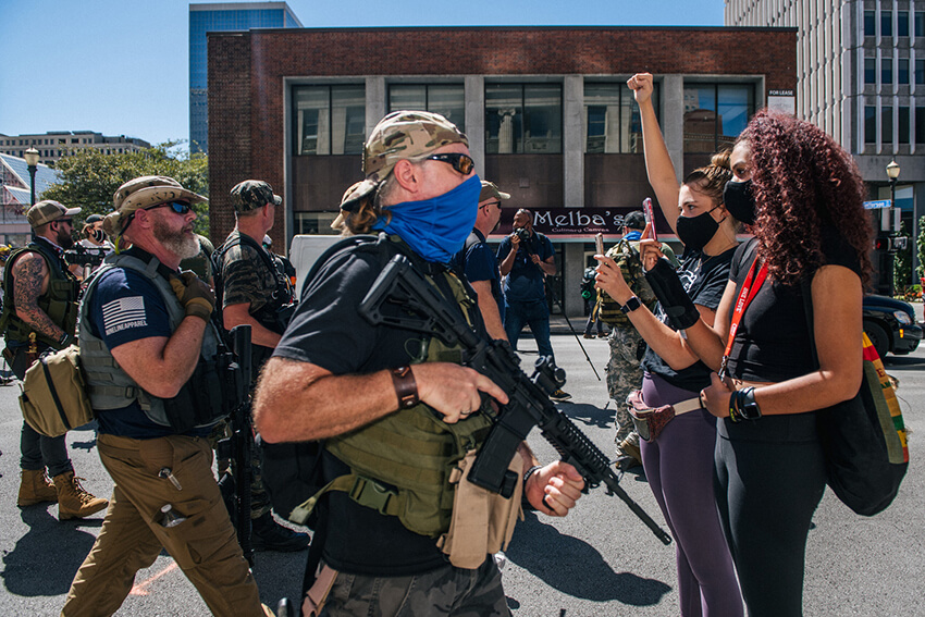 manifestación contra la violencia policial en Estados Unidos