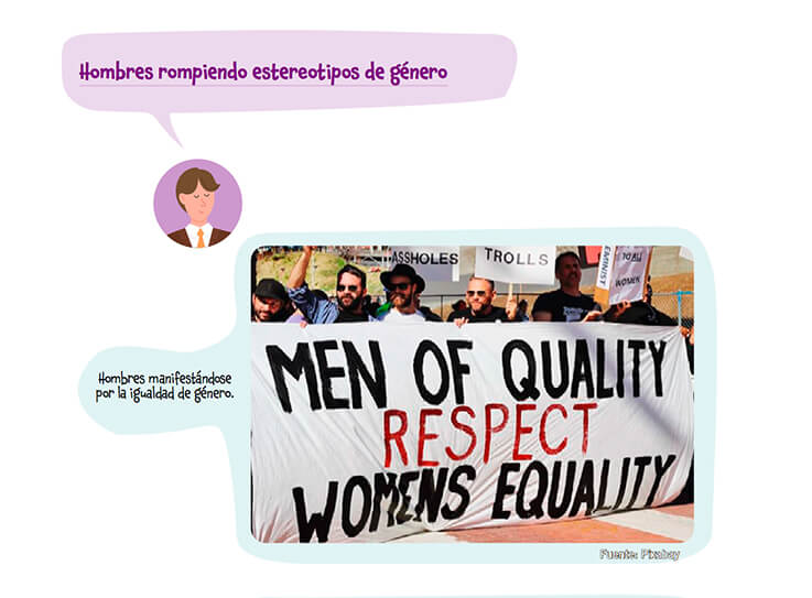 Interior de la guía de comunicación género-inclusiva en derechos humanos 