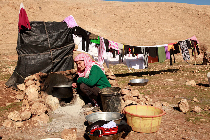 Personas yazidíes en el Monte Sinjar, 21 de diciembre de 2014. 