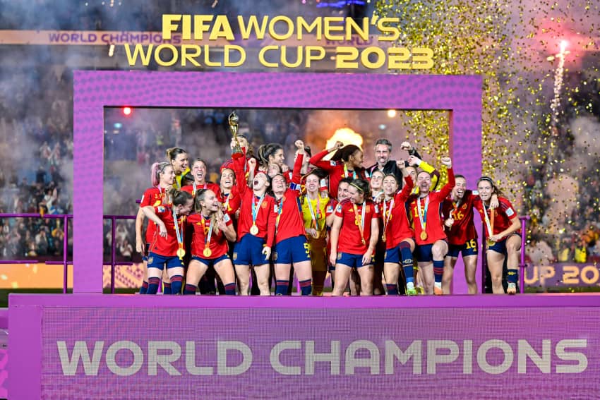 La selección española celebra el triunfo en la Copa Mundial Femenina de la FIFA 2023