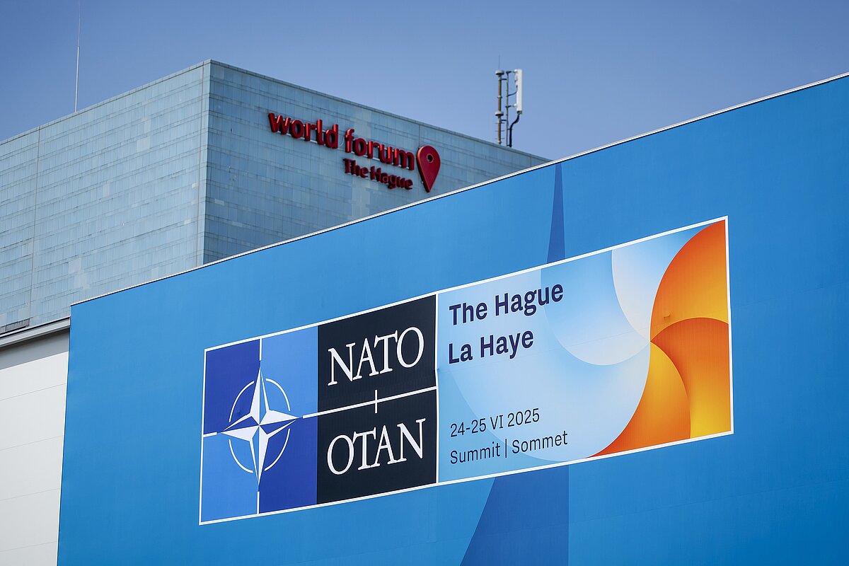 Escenario del Foro Mundial para la Cumbre de la OTAN, La Haya, Países Bajos - 22 Jun 2025